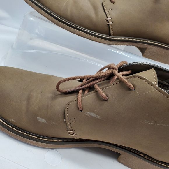Goodfellow Men's Beige Shoes Size 9.5 Lace-Up Mid Ankle Boot Chukka Style - Picture 3 of 11